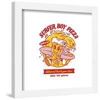 Gallery Pops Stranger Things 4 - Retro Food Surfer Boy Pizza Wall Art-Trends International-Framed Gallery Pops