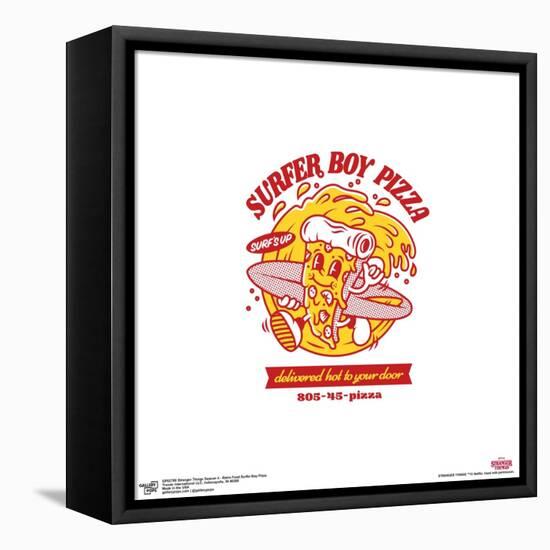 Gallery Pops Stranger Things 4 - Retro Food Surfer Boy Pizza Wall Art-Trends International-Framed Stretched Canvas