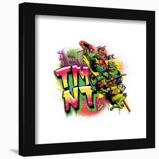 Gallery Pops Teenage Mutant Ninja Turtles: Mutant Mayhem - Turtle Power Graffiti Wall Art-Trends International-Framed Gallery Pops