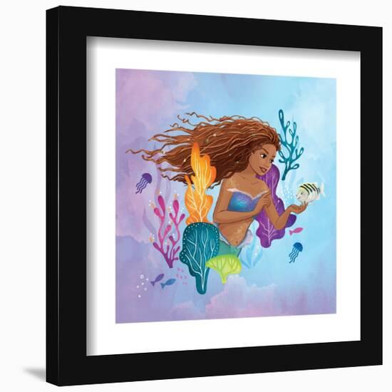 Gallery Pops The Little Mermaid Live Action - Ariel and Flounder Painting Wall Art-Trends International-Framed Gallery Pops