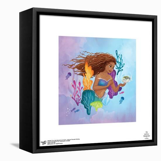 Gallery Pops The Little Mermaid Live Action - Ariel and Flounder Painting Wall Art-Trends International-Framed Stretched Canvas