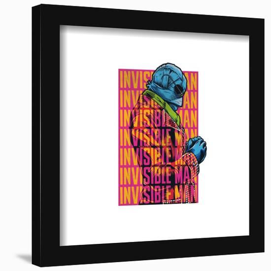 Gallery Pops Universal Monsters - Invisible Man Text Graphic Wall Art-Trends International-Framed Gallery Pops