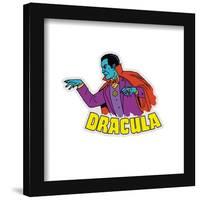Gallery Pops Universal Monsters - Punk Scribbler Dracula Badge Wall Art-Trends International-Framed Gallery Pops