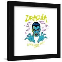 Gallery Pops Universal Monsters - Punk Scribbler Dracula Let's Fang Out Wall Art-Trends International-Framed Gallery Pops