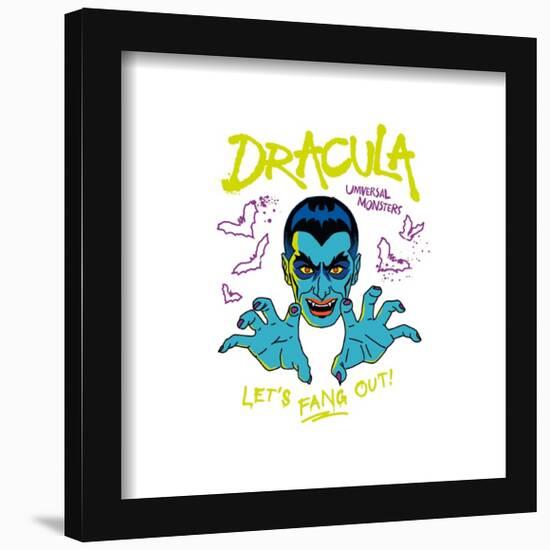 Gallery Pops Universal Monsters - Punk Scribbler Dracula Let's Fang Out Wall Art-Trends International-Framed Gallery Pops