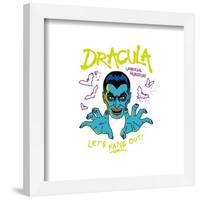 Gallery Pops Universal Monsters - Punk Scribbler Dracula Let's Fang Out Wall Art-Trends International-Framed Gallery Pops