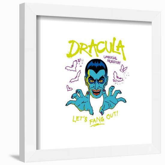 Gallery Pops Universal Monsters - Punk Scribbler Dracula Let's Fang Out Wall Art-Trends International-Framed Gallery Pops
