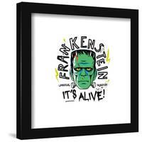 Gallery Pops Universal Monsters - Punk Scribbler Frankenstein It's Alive Wall Art-Trends International-Framed Gallery Pops