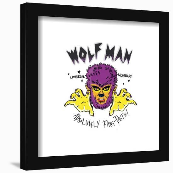 Gallery Pops Universal Monsters - Punk Scribbler Wolf Man Wall Art-Trends International-Framed Gallery Pops