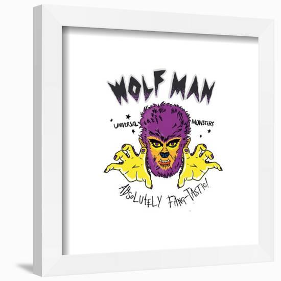 Gallery Pops Universal Monsters - Punk Scribbler Wolf Man Wall Art-Trends International-Framed Gallery Pops