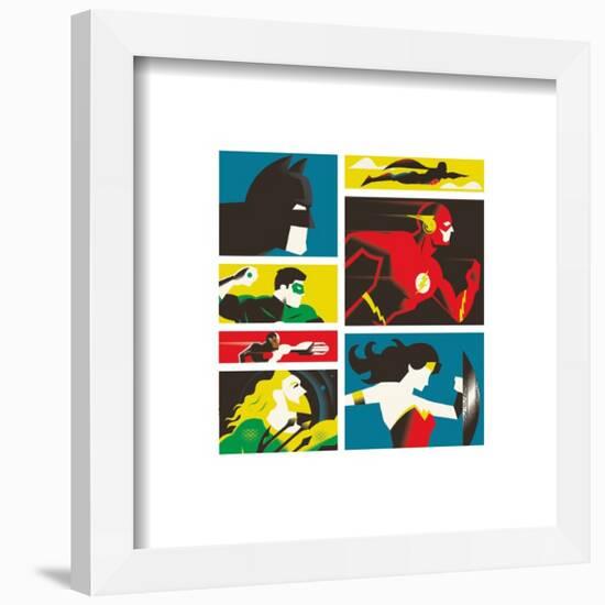 Gallery Pops Warner 100th Anniversary - Justice League Poster Wall Art-Trends International-Framed Gallery Pops