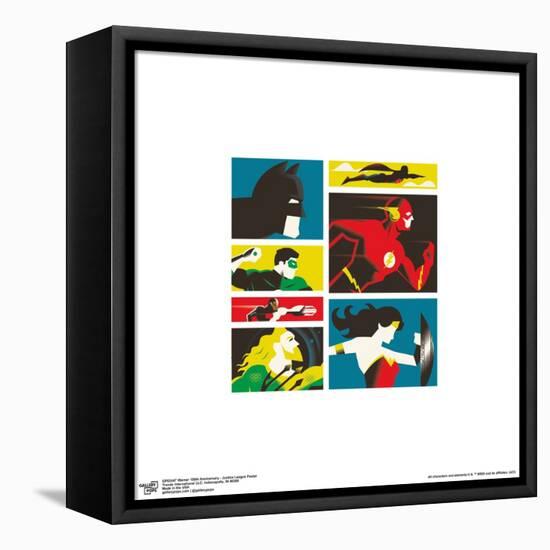 Gallery Pops Warner 100th Anniversary - Justice League Poster Wall Art-Trends International-Framed Stretched Canvas