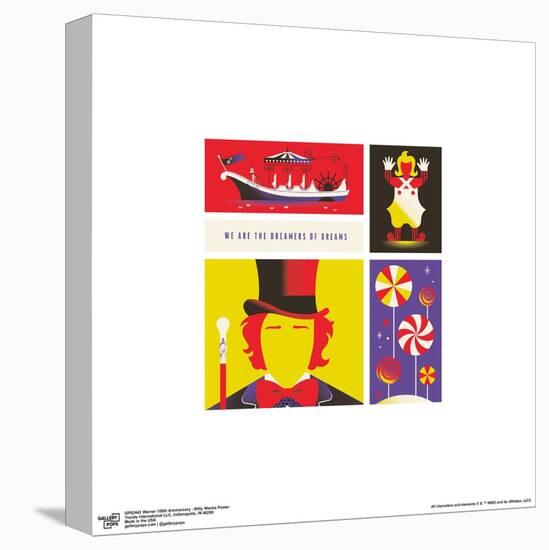Gallery Pops Warner 100th Anniversary - Willy Wonka Poster Wall Art-Trends International-Stretched Canvas