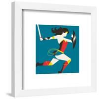 Gallery Pops Warner 100th Anniversary - Wonder Woman Warrior Wall Art-Trends International-Framed Gallery Pops