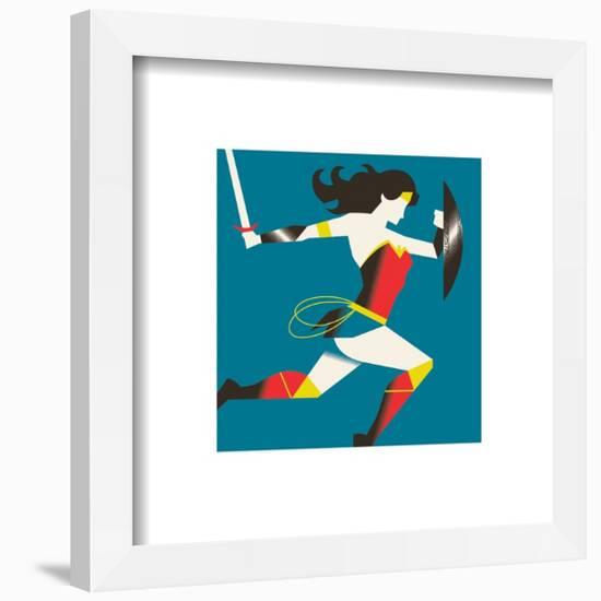 Gallery Pops Warner 100th Anniversary - Wonder Woman Warrior Wall Art-Trends International-Framed Gallery Pops