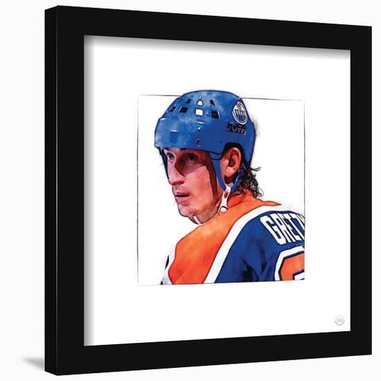 Gallery Pops Wayne Gretzky - Art Sketch Oilers Portrait Wall Art-Trends International-Framed Gallery Pops