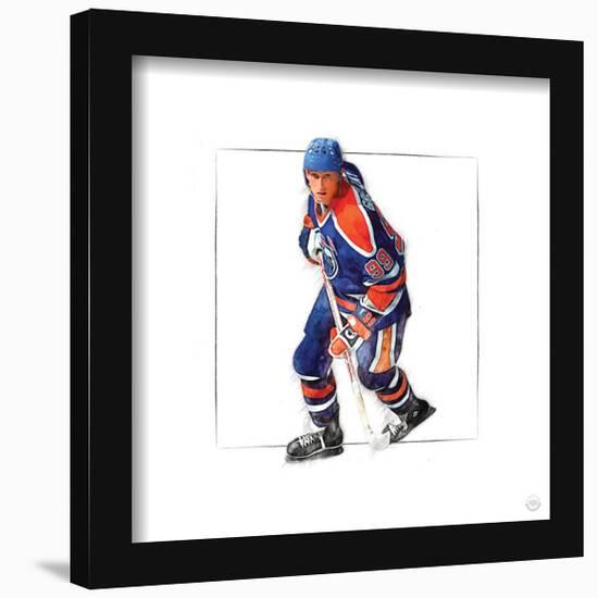 Gallery Pops Wayne Gretzky - Art Sketch Oilers Skating Wall Art-Trends International-Framed Gallery Pops