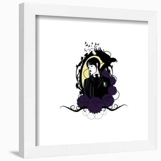 Gallery Pops Wednesday - Wednesday Raven Wall Art-Trends International-Framed Gallery Pops