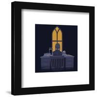 Gallery Pops Wednesday - Wednesday Writing Desk Wall Art-Trends International-Framed Gallery Pops