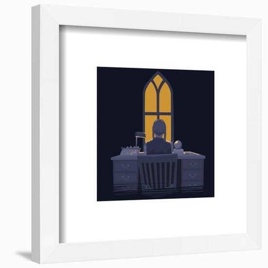 Gallery Pops Wednesday - Wednesday Writing Desk Wall Art-Trends International-Framed Gallery Pops