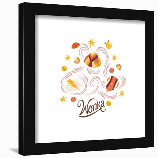 Gallery Pops Wonka Movie - Candy Treats Graphic Wall Art-Trends International-Framed Gallery Pops