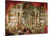 Gallery with Views of Modern Rome, 1759-Giovanni Paolo Pannini-Stretched Canvas