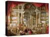 Gallery with Views of Modern Rome, 1759-Giovanni Paolo Pannini-Stretched Canvas