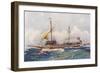 Galley of Malta with Wind in its Sails (17th Century), Watercolour by Albert Sebille (1874-1953)-null-Framed Giclee Print