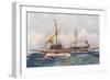Galley of Malta with Wind in its Sails (17th Century), Watercolour by Albert Sebille (1874-1953)-null-Framed Giclee Print