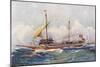 Galley of Malta with Wind in its Sails (17th Century), Watercolour by Albert Sebille (1874-1953)-null-Mounted Giclee Print