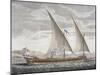 Galley under Sail with Banner of Squadron Leader-null-Mounted Giclee Print