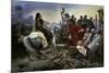 Gallic Chief Vercingetorix Throws His Sword at Feet of Julius Caesar, 46 BC-Lionel Noel Royer-Mounted Premium Giclee Print