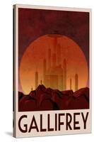Gallifrey Retro Travel Poster-null-Stretched Canvas