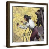 Gallileo on the Tower of Pisa-McConnell-Framed Giclee Print