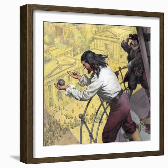 Gallileo on the Tower of Pisa-McConnell-Framed Giclee Print