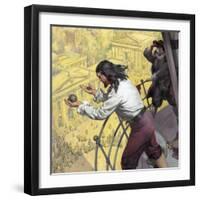 Gallileo on the Tower of Pisa-McConnell-Framed Giclee Print