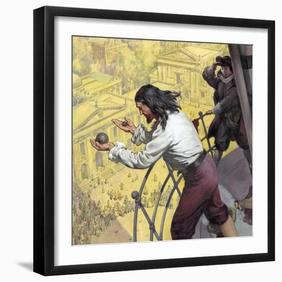 Gallileo on the Tower of Pisa-McConnell-Framed Giclee Print