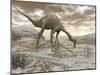 Gallimimus Dinosaur Discovering Eggs in the Desert-Stocktrek Images-Mounted Art Print