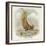 Galliot Used by Dutch Fishermen, Carrying a Full Spread of Sail-null-Framed Art Print