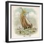 Galliot Used by Dutch Fishermen, Carrying a Full Spread of Sail-null-Framed Art Print