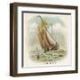 Galliot Used by Dutch Fishermen, Carrying a Full Spread of Sail-null-Framed Art Print