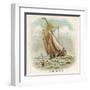 Galliot Used by Dutch Fishermen, Carrying a Full Spread of Sail-null-Framed Art Print