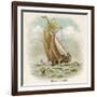 Galliot Used by Dutch Fishermen, Carrying a Full Spread of Sail-null-Framed Art Print