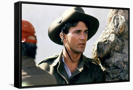 GALLIPOLI, 1981 directed by PETER WEIR On the set, Mel Gibson (photo)-null-Framed Stretched Canvas