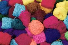 Colorful alpaca wool, Huaraz, Cordillera Blanca, Ancash, Peru.-Gallo Images-Photographic Print