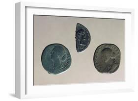 Gallo-Roman Coins with Female Profiles, Roman Coins-null-Framed Giclee Print