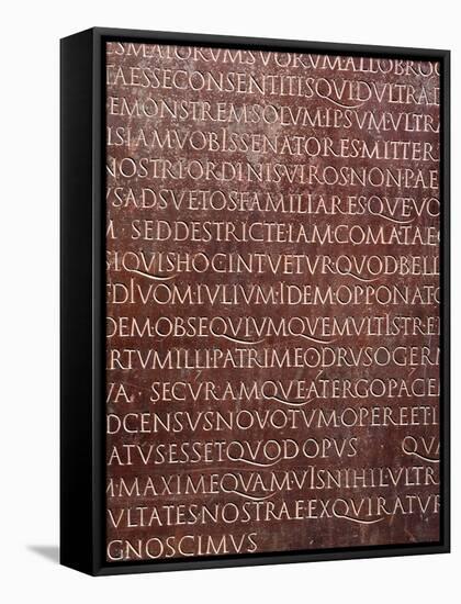 Gallo-Roman Stone Tablet-R Guillemot-Framed Stretched Canvas