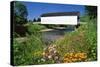 Gallon House Covered Bridge over Abiqua Creek, Oregon, USA-Jaynes Gallery-Stretched Canvas