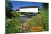 Gallon House Covered Bridge over Abiqua Creek, Oregon, USA-Jaynes Gallery-Mounted Photographic Print