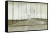 Galloping Gertie: The Tacoma Narrows Bridge, 1940-null-Framed Stretched Canvas